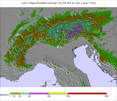 Alps Snow Accumulation