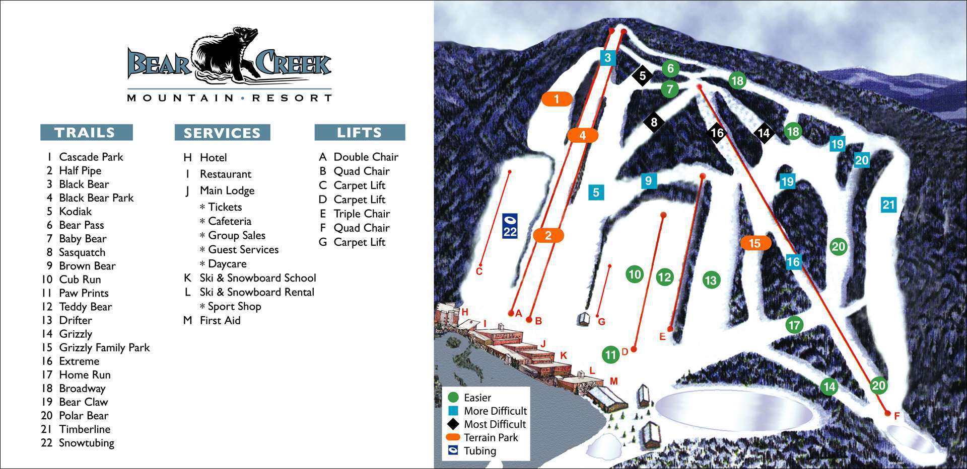 Bear Creek Ski Area Ski Resort Guide, Location Map & Bear Creek Ski