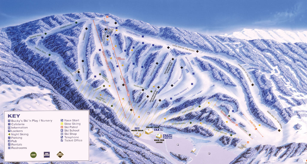 Canaan Valley Resort Piste Map / Trail Map