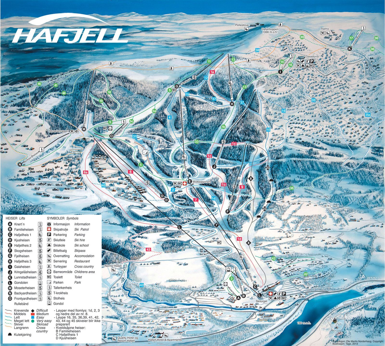 Lillehammer Piste / Trail Map