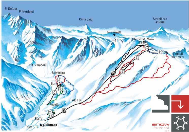 Macugnaga Piste / Trail Map