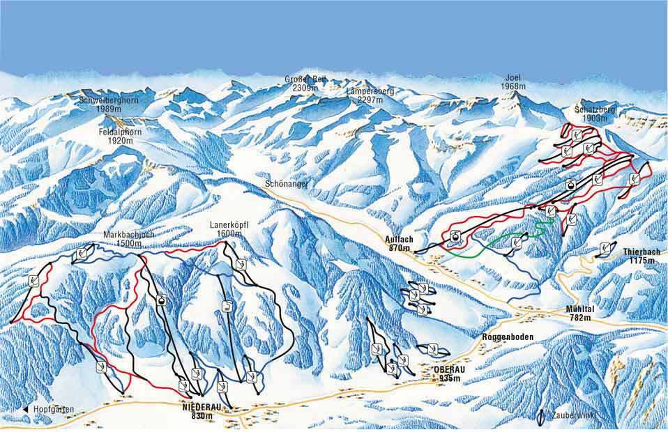 Niederau Ski Map