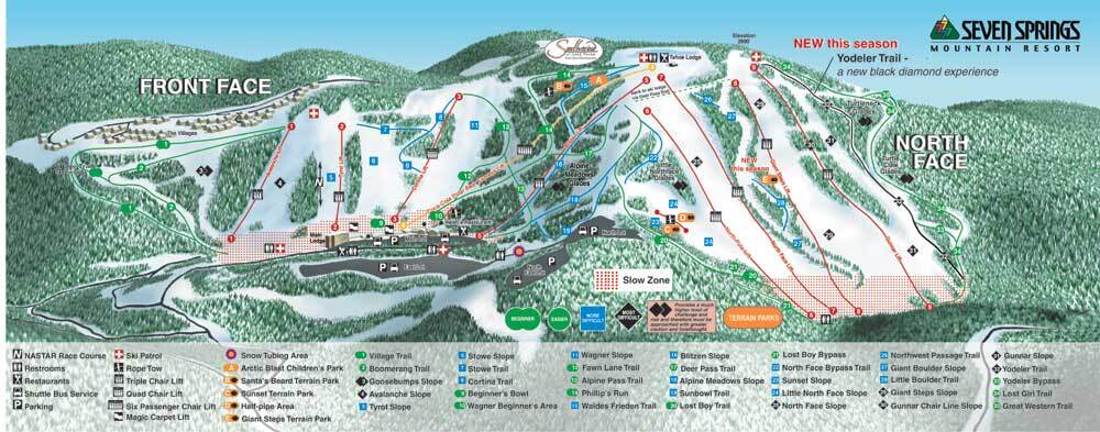 Seven Springs Mt Ski Resort Guide, Location Map & Seven Springs Mt ski 