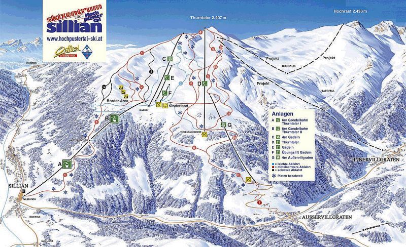 Sillian Ski Resort Guide, Location Map & Sillian ski holiday accommodation