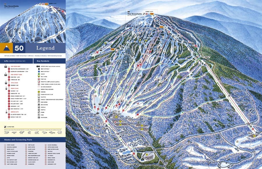 Sugarloaf Piste Map / Trail Map
