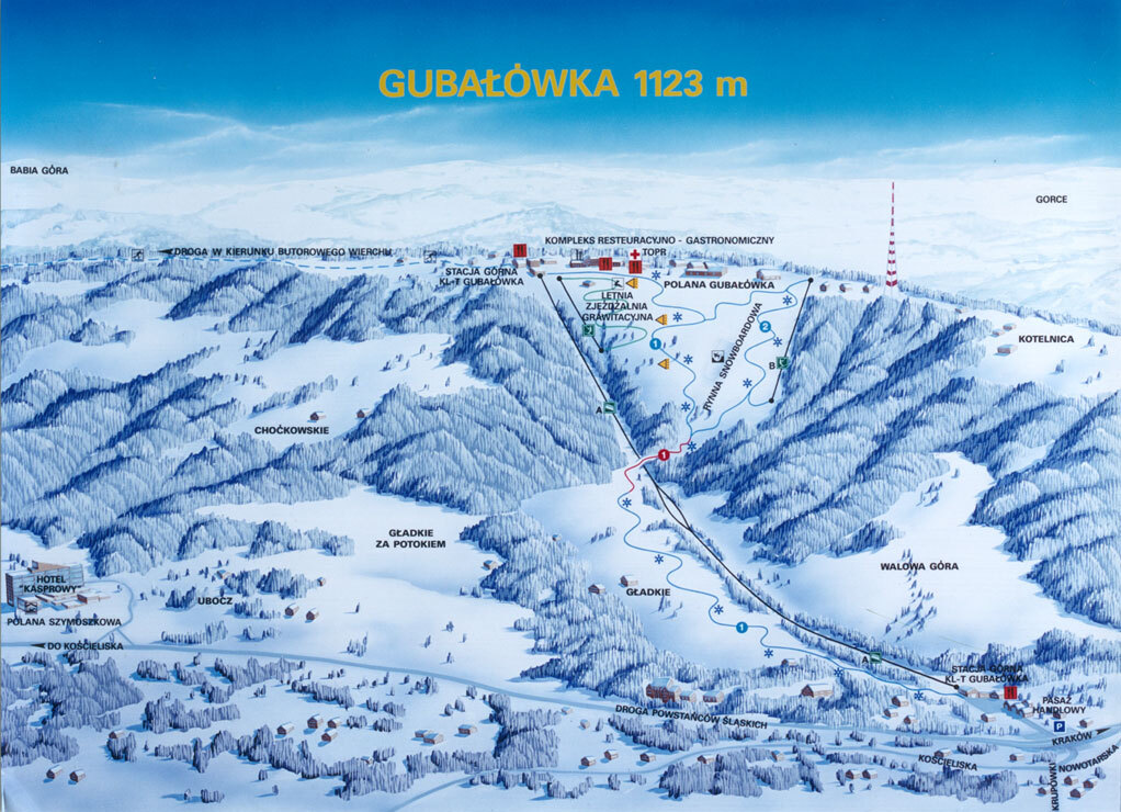 Zakopane Piste / Trail Map