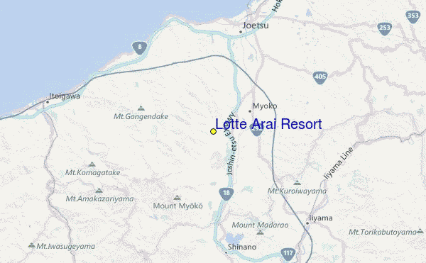ARAI Mountain and Spa Location Map