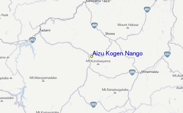 Aizu Kogen Nango Location Map
