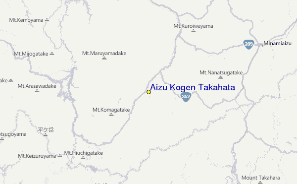 Aizu Kogen Takahata Location Map