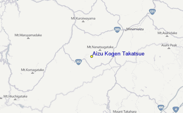 Aizu Kogen Takatsue Location Map