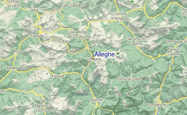 Alleghe Location Map