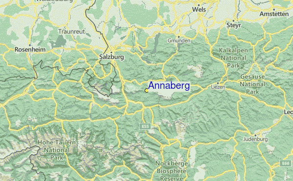 Trail map from Annaberg Trail map from Annaberg