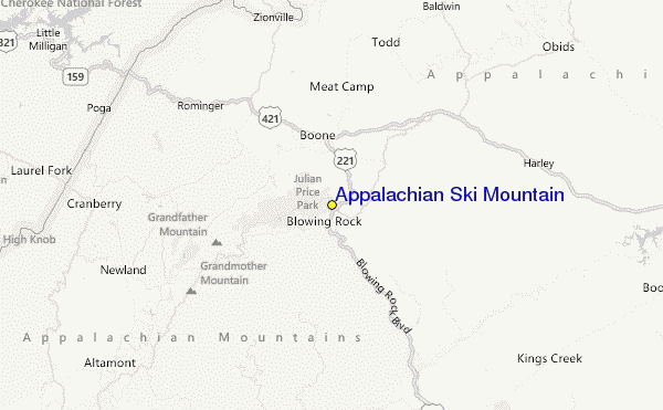 Appalachian Mountains Ski Areas