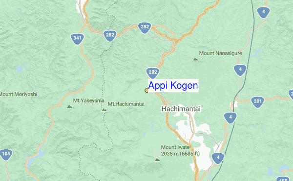 Appi Kogen Location Map