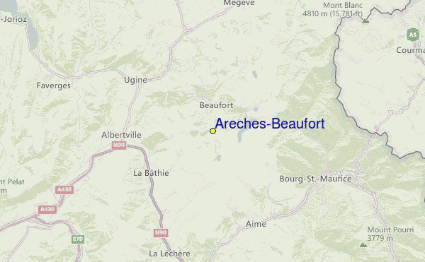 Areches Beaufort Location Map
