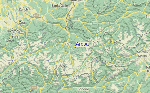 Arosa Ski Resort Guide, Location Map & Arosa ski holiday accommodation