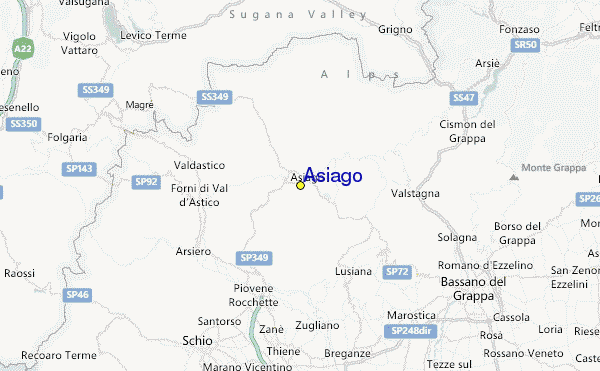 Asiago Location Map