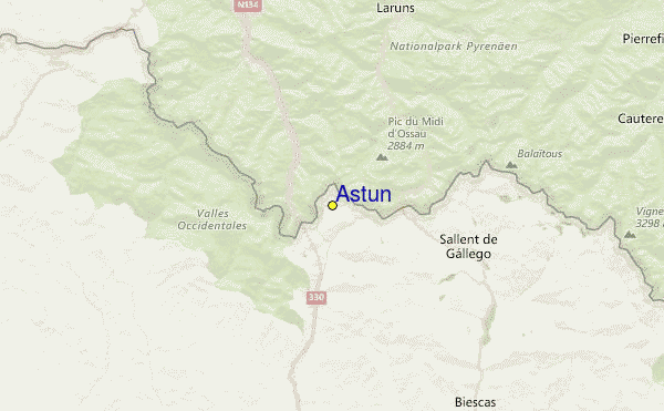 Astun Location Map