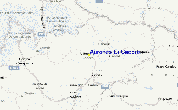 Auronzo Di Cadore Location Map