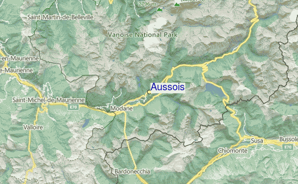 Aussois Location Map