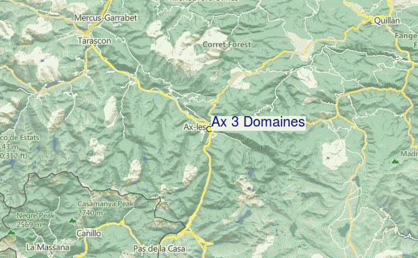 Ax-les-Thermes Location Map