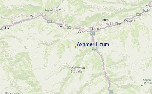 Axamer Lizum Location Map