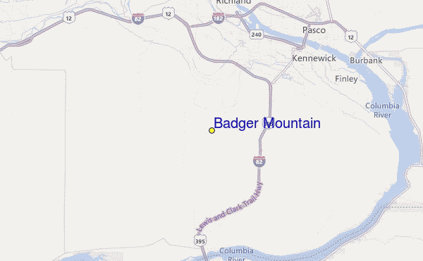 Badger Mountain Location Map