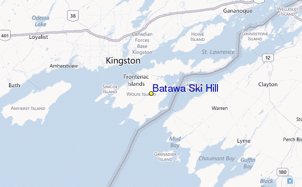Batawa Ski Hill Location Map