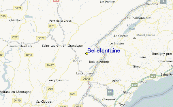 Bellefontaine Location Map