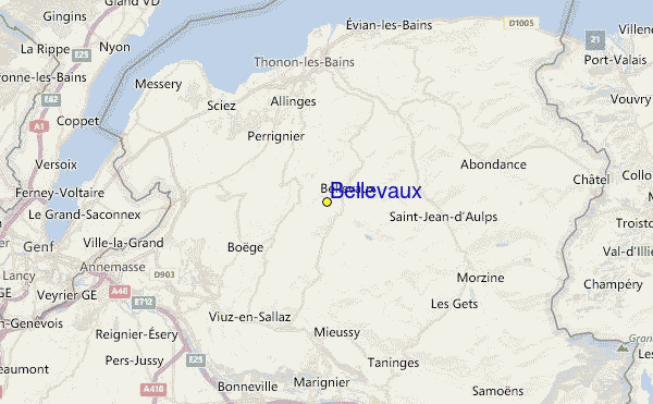 Bellevaux Location Map