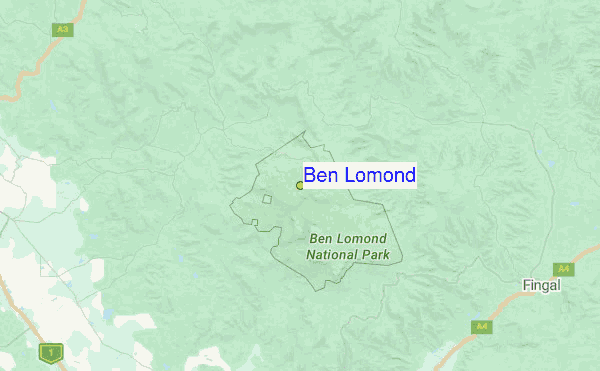 Ben Lomond Location Map