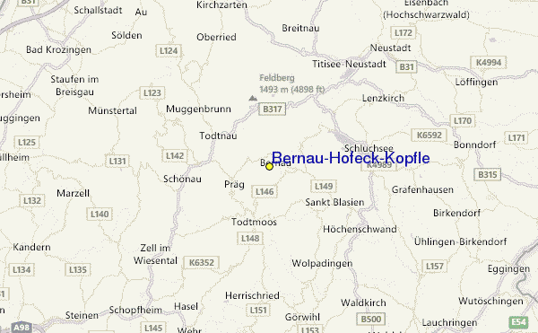 Bernau/Hofeck/Köpfle Location Map
