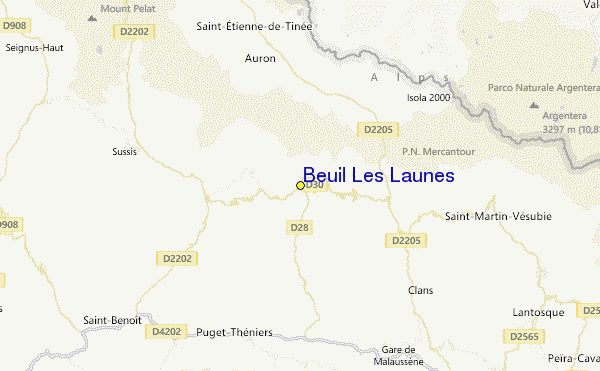 Beuil Les Launes Location Map