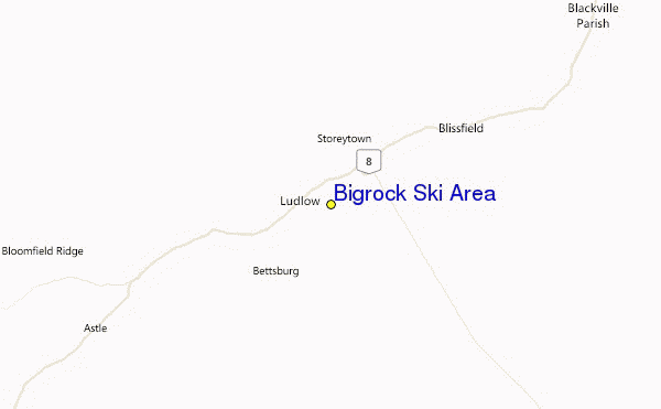 Bigrock Ski Area Location Map