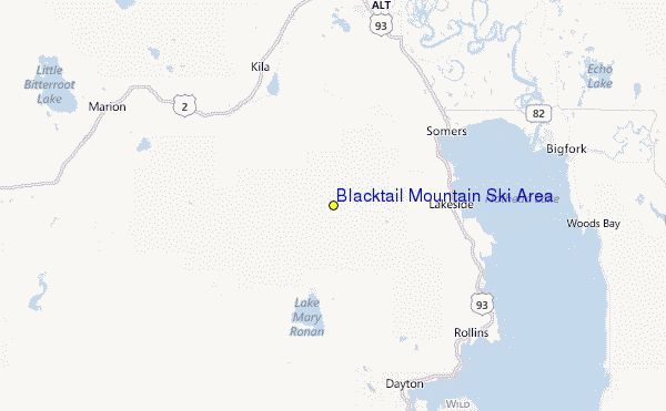 Blacktail Mountain Ski Area Location Map