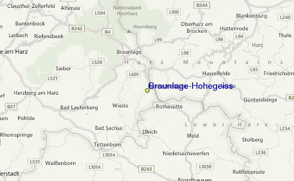 Braunlage/Hohegeiß Location Map