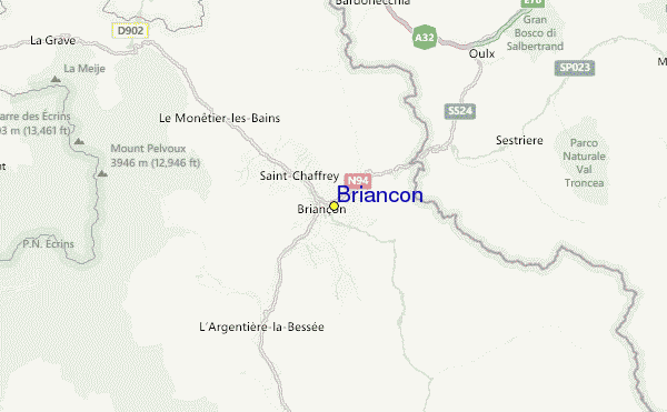 Briancon Location Map