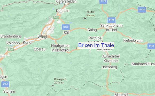 Brixen im Thale Location Map
