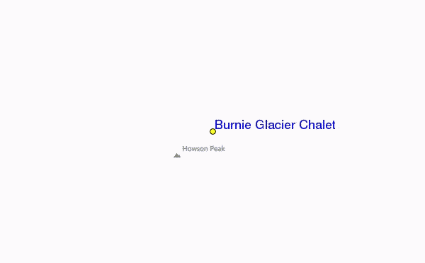 Burnie Glacier Chalet Location Map