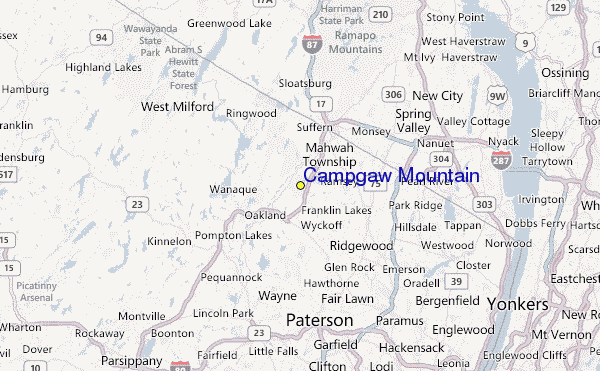 Campgaw Mountain Location Map