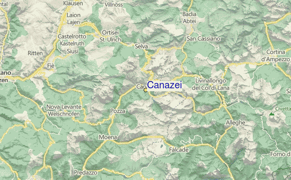 Canazei Location Map