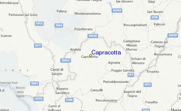 Capracotta Location Map