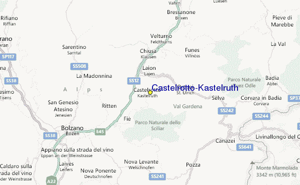 Castelrotto/Kastelruth Location Map