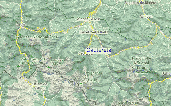 Cauterets Location Map