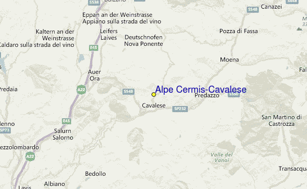 Cavalese Location Map