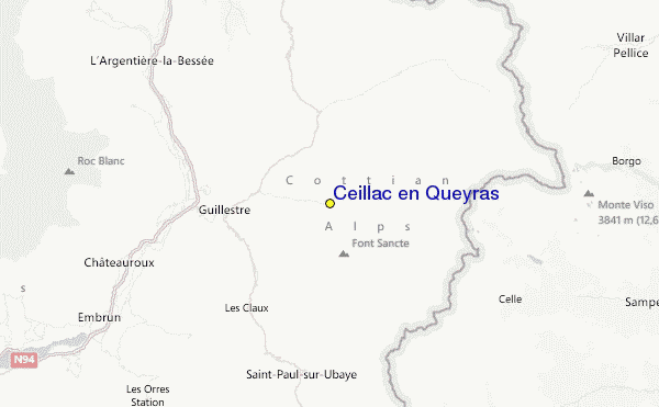 Ceillac en Queyras Location Map