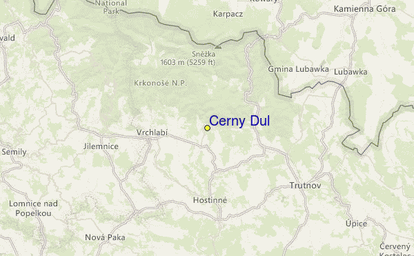 Černý Důl Location Map