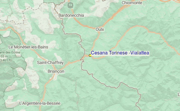 Cesana Torinese Location Map