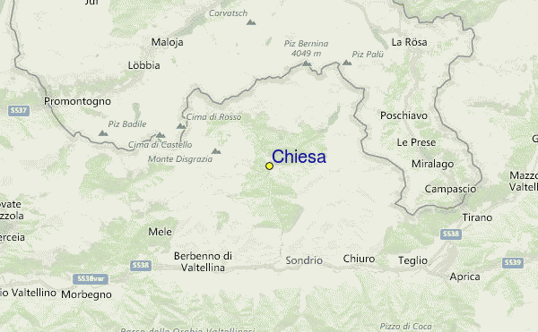Chiesa Location Map