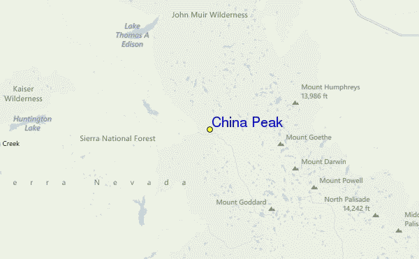 China Peak Location Map